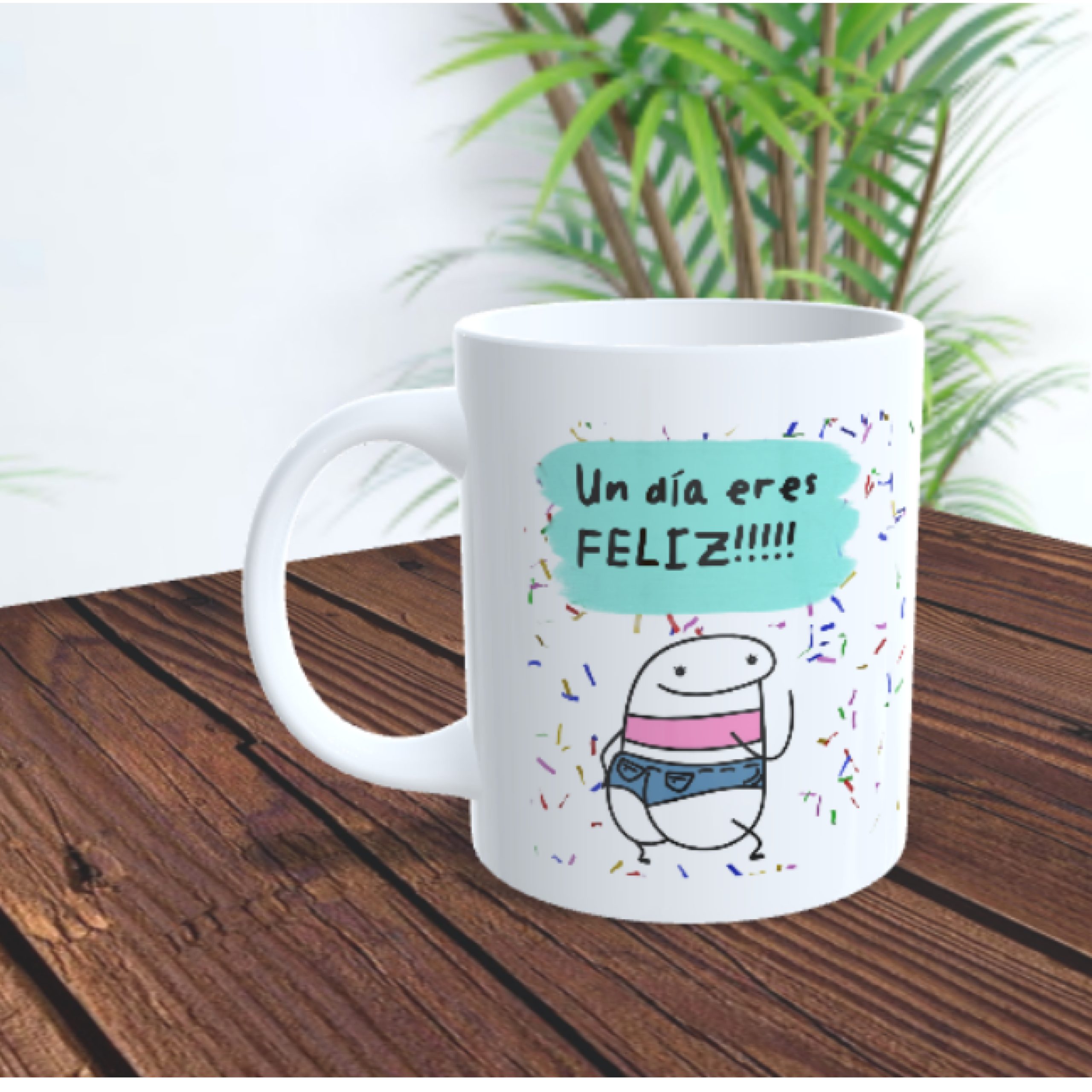 Taza Divertida "Un día eres FELIZ y al otro te perrea el párpado" ☕ - Imagen 3